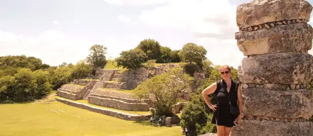 Kellie at Mayan ruins