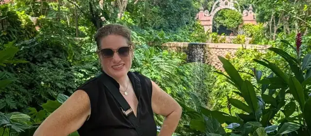 Kellie in a jungle garden